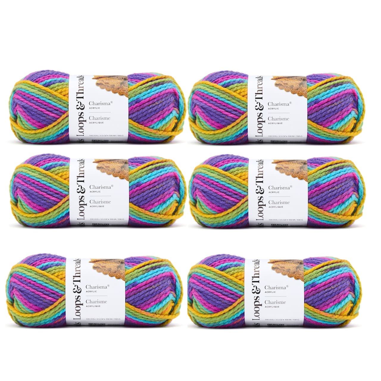 6 Pack: Charisma® Yarn by Loops & Threads®